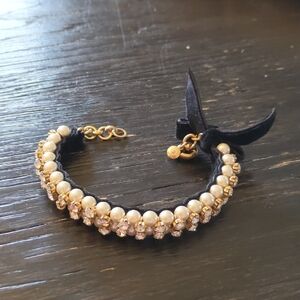 J. Crew Pearl and Gold Bracelet